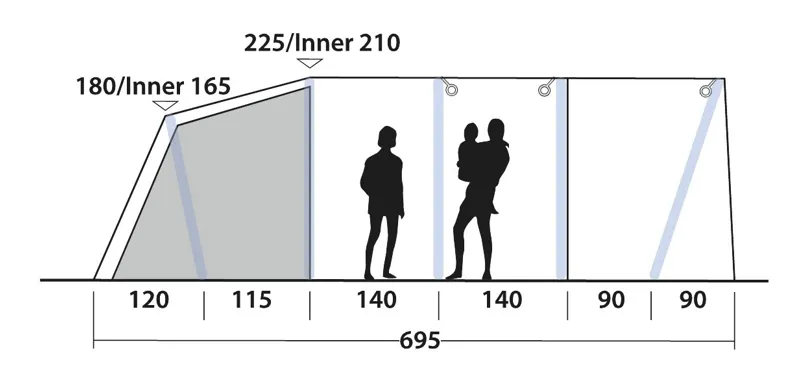Outwell Sundale 7PA Inflatable Tent - 2022 Model-4